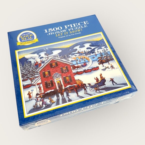 Let It Snow 1500 Piece Jigsaw Puzzle 24 inch x 33 inch Winter Scene New - Picture 2 of 4
